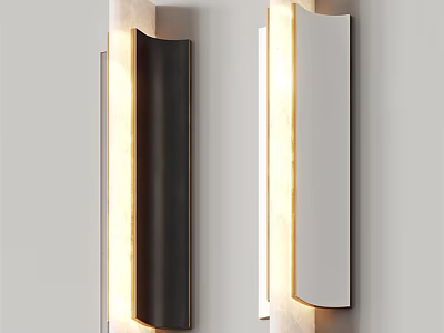 Modern Wall Lamps with Black and Silver Design and Warm Illumination for Home Decor 3d model