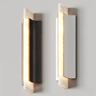 Modern Wall Lamps with Black and Silver Design and Warm Illumination for Home Decor 3d model