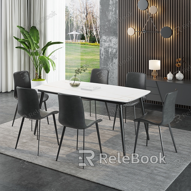 Dining table and chair model