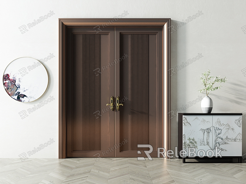 Modern Double Door Bronze Door Bronze Double Door model