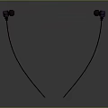 Wired In Ear Headphones Featuring Blue Silver Design And Reflective Finish On Gray Background