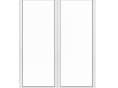 Sleek Modern Casement Window With White Frame And Double Glass Panel For Home 3d model