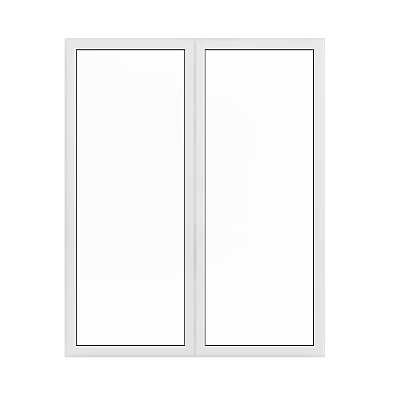 Sleek Modern Casement Window With White Frame And Double Glass Panel For Home 3d model