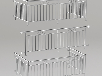 Modern Balcony Guardrail Fence model