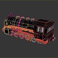 vintage train steam train train carriage locomotive head steam car carriage train modern vehicle 3d model