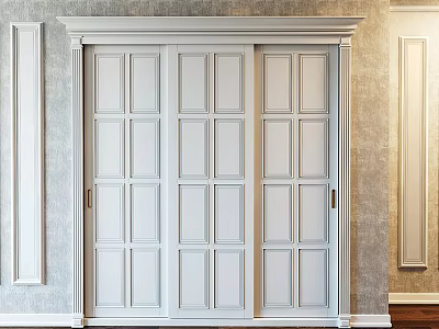 Modern White Chest of Drawers with Panel Doors and Classic Frame Design 3d model