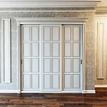Modern White Chest of Drawers with Panel Doors and Classic Frame Design