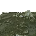 Natural Garden Landscape With Mountainous Terrain Rocky Outcrops And Snow Capped Peaks