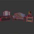 Vintage Living Room Interior With Retro Sofa Gramophone And Wooden Chest