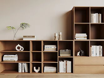 Modern Bookshelf 3d model