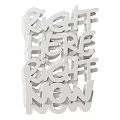 White Layered 3D Letter Wall Decor With Modern Typography And Stylish Design 3d model