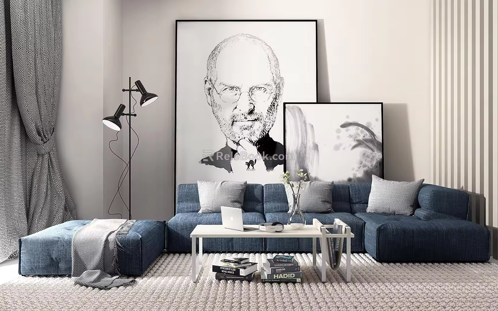 Modern Sofa Coffee Table Combination Sofa Combination 3d model