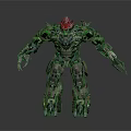 Detailed Mechanical Robot Character 3D Render With Armored Body And Metallic Limbs