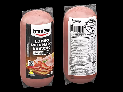 Frimesa Smoked Pork Loin Packaged Fresh Delicious Quality Meat Product 3d model