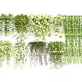 Artificial Decorative Vines With Various Green White Purple Leafy Trailing Foliage