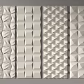 Decorative Wall Panels With Various Geometric Textured Designs And Patterns For Interior Decoration 3d model