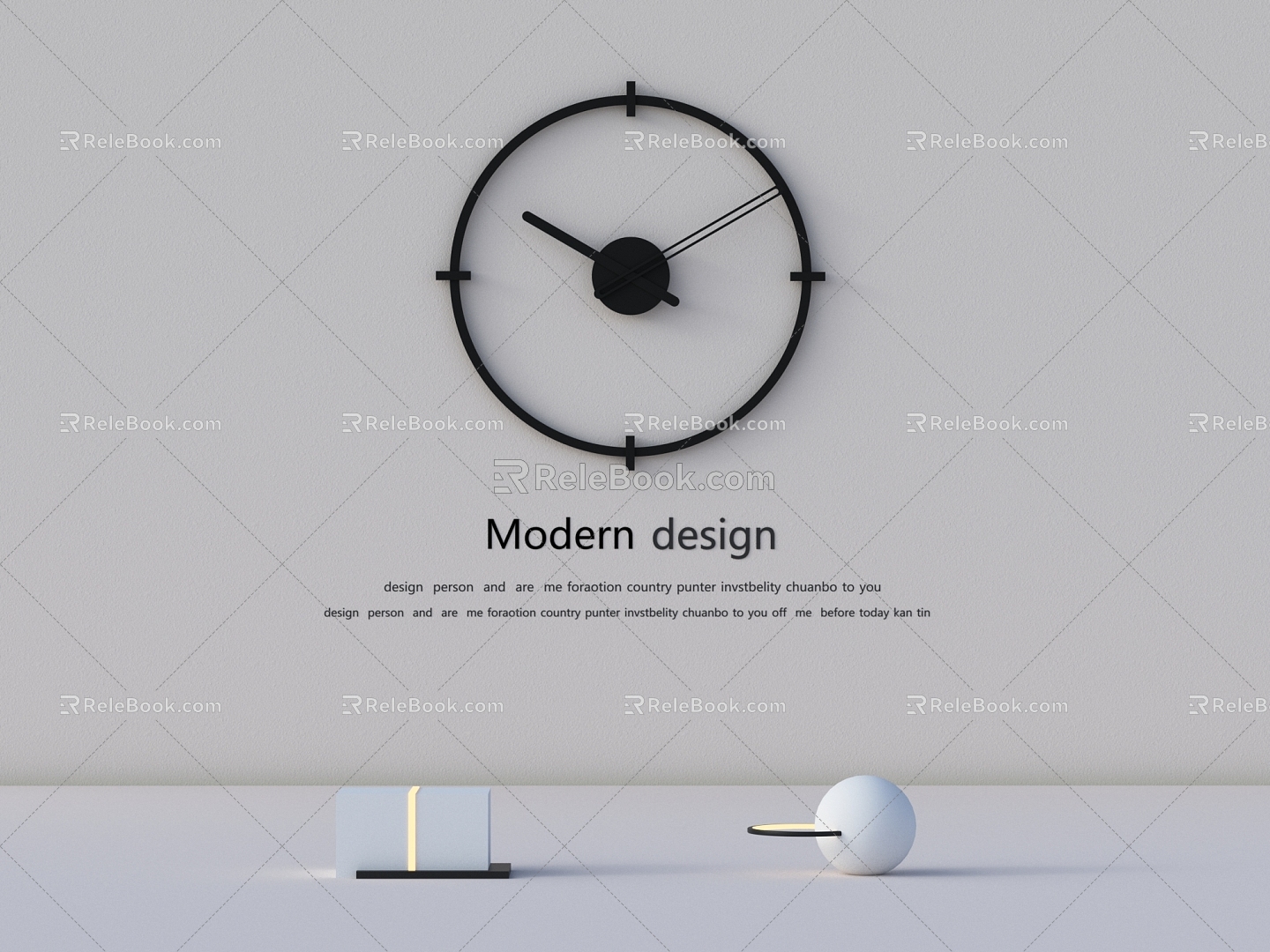 Simple Wall Clock Clock 3d model