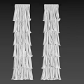 Elegant White Ruffled Design Window Curtains for Bright Home Interiors