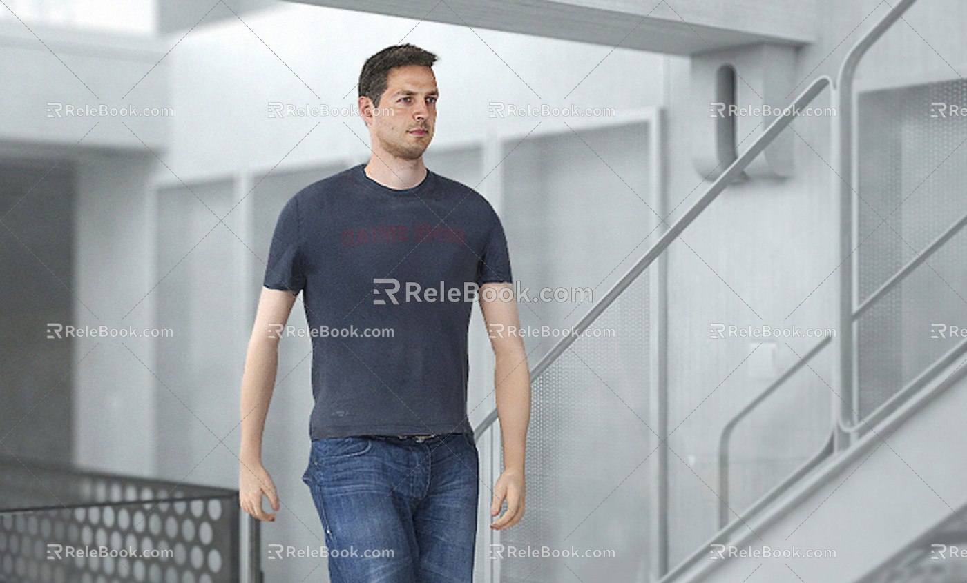 modern man man figure 3d model