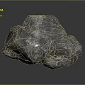 Natural Rough Stone With Detailed Surface Texture For Decorative Home Use