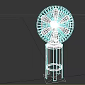 Sturdy Electric Floor Fan With Metal Grill Stand And Black Design For Home Cooling Use