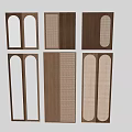 Various Design Wooden Wardrobe Doors With Glass Panels And Woven Texture