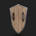 Medieval Green Shield With Golden Decorative Patterns Dragon Emblem Castle Design And Metallic Center