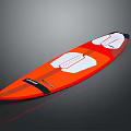 Modern Orange White Surfboard Water Transportation With Sleek Design And Brand Logo