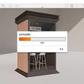Commercial Equipment Smart Booth With Glass Door White Bar Stools And Smart Devices