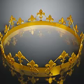 Elegant Golden Crown With Intricate Floral Patterns As Household Decorative Item