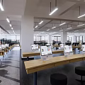 Modern Classroom School Computer Classroom 3d model