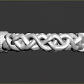 Silver Ring With Intertwined Chain Design Square Center And Sparkling Diamond Accent Polished Shiny Surface