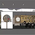 Modern Shopping Mall Store With Display Shelves Circular Decor And Elegant Interior 3d model