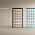 Modern Grid Design Room Dividers In White Black And Blue Colors For Interior