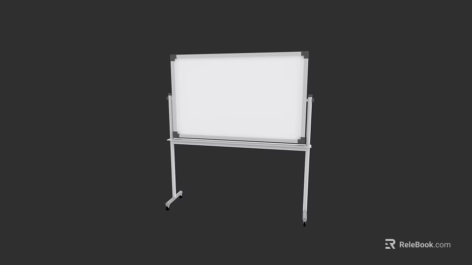 Mobile Whiteboard with Stand and Wheels for Office Presentations 3d model 