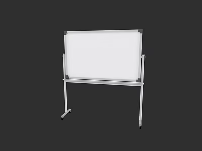 Mobile Whiteboard with Stand and Wheels for Office Presentations 3d model