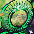 Tsingtao Football Themed Display With Player Silhouette And Soccer Models