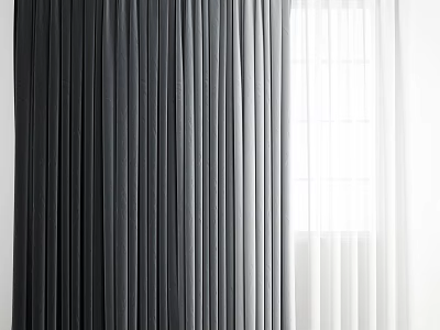 Modern Curtain Fabric Curtain 3d model