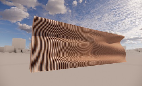 Modern wall surface 3d model