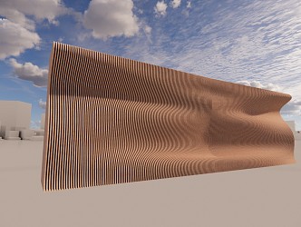 Modern wall surface 3d model