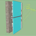 Building Component Section Detail With Insulation Waterproof Facade And Structural Layers 3d model