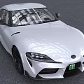 White Sports Car Featuring Modern Sleek Exterior Design Black Wheels And Front LED Headlights