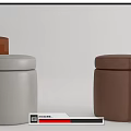 Modern Sofa Stool Leather Sofa Stool Low Stool 3d model