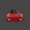 Red Mini Toy Sports Car Model With Racing Design And Black Accents