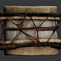 Traditional Handcrafted Musical Instrument Drum Featuring Leather Head And Rope Bindings