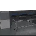 High Performance Industrial Large Format Printer With Worktable And Precision Components 3d model