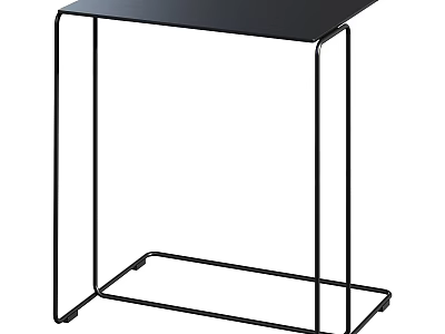 Modern Black Side Table With Slim Metal Frame And Minimalist Design 3d model