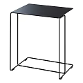 Modern Black Side Table With Slim Metal Frame And Minimalist Design