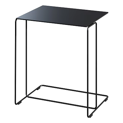 Modern Black Side Table With Slim Metal Frame And Minimalist Design 3d model