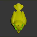 Cute 3D Cartoon Bird Character Design With Orange Crest Yellow Body And Pink Beak Claws